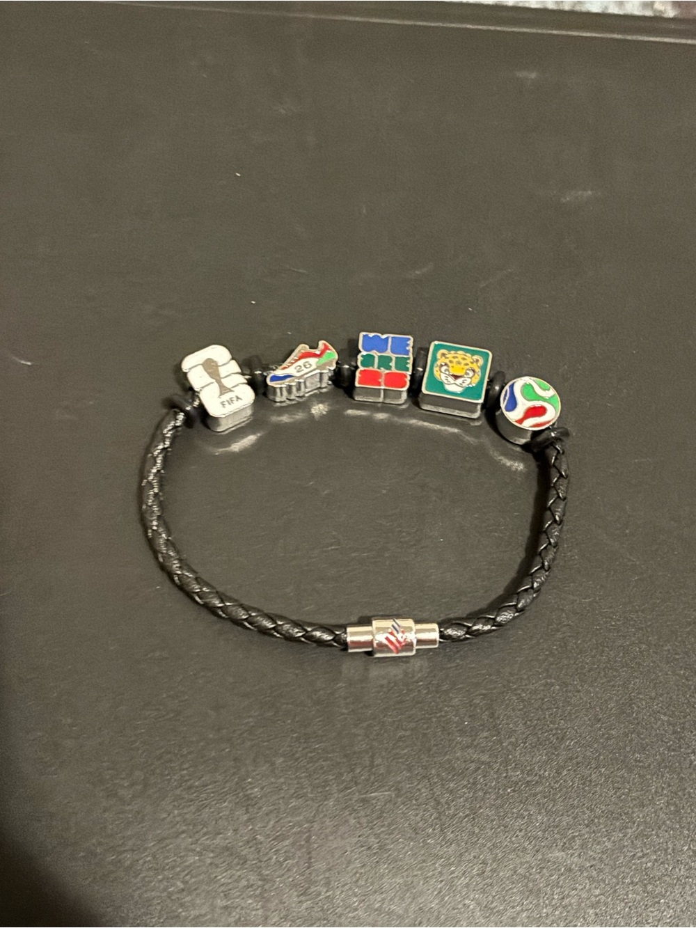 Bank of America  FIFA 2026 Bracelet with Multicolor Enamel Soccer Charms size L